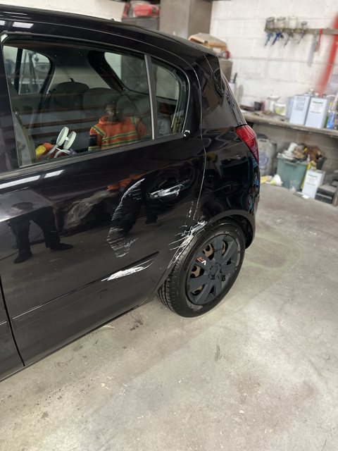 Scratched vehicle bodywork
